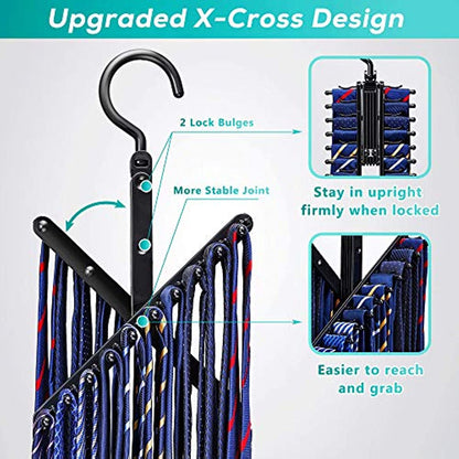 20 Hooks Ties Scarf Rack Holder