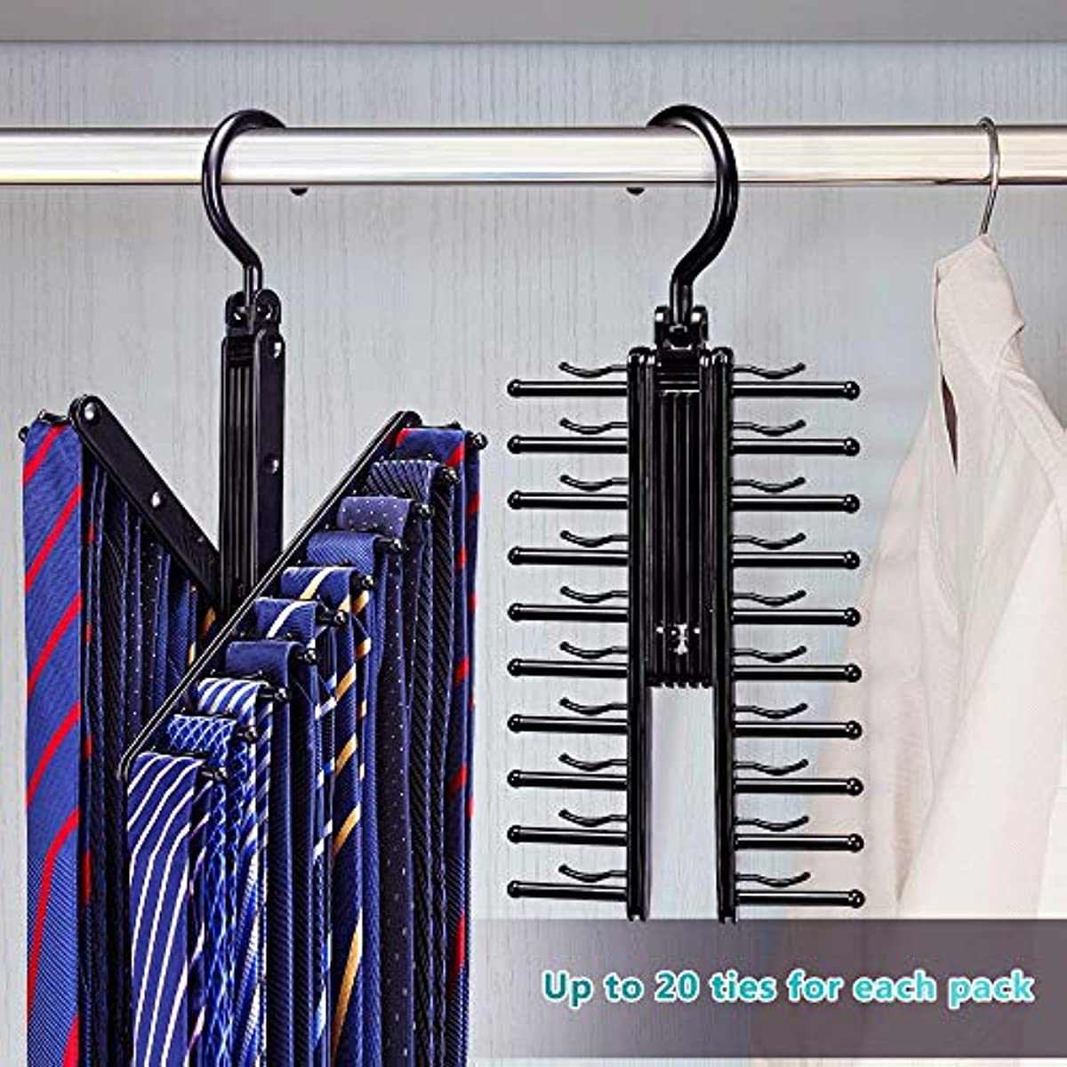 20 Hooks Ties Scarf Rack Holder